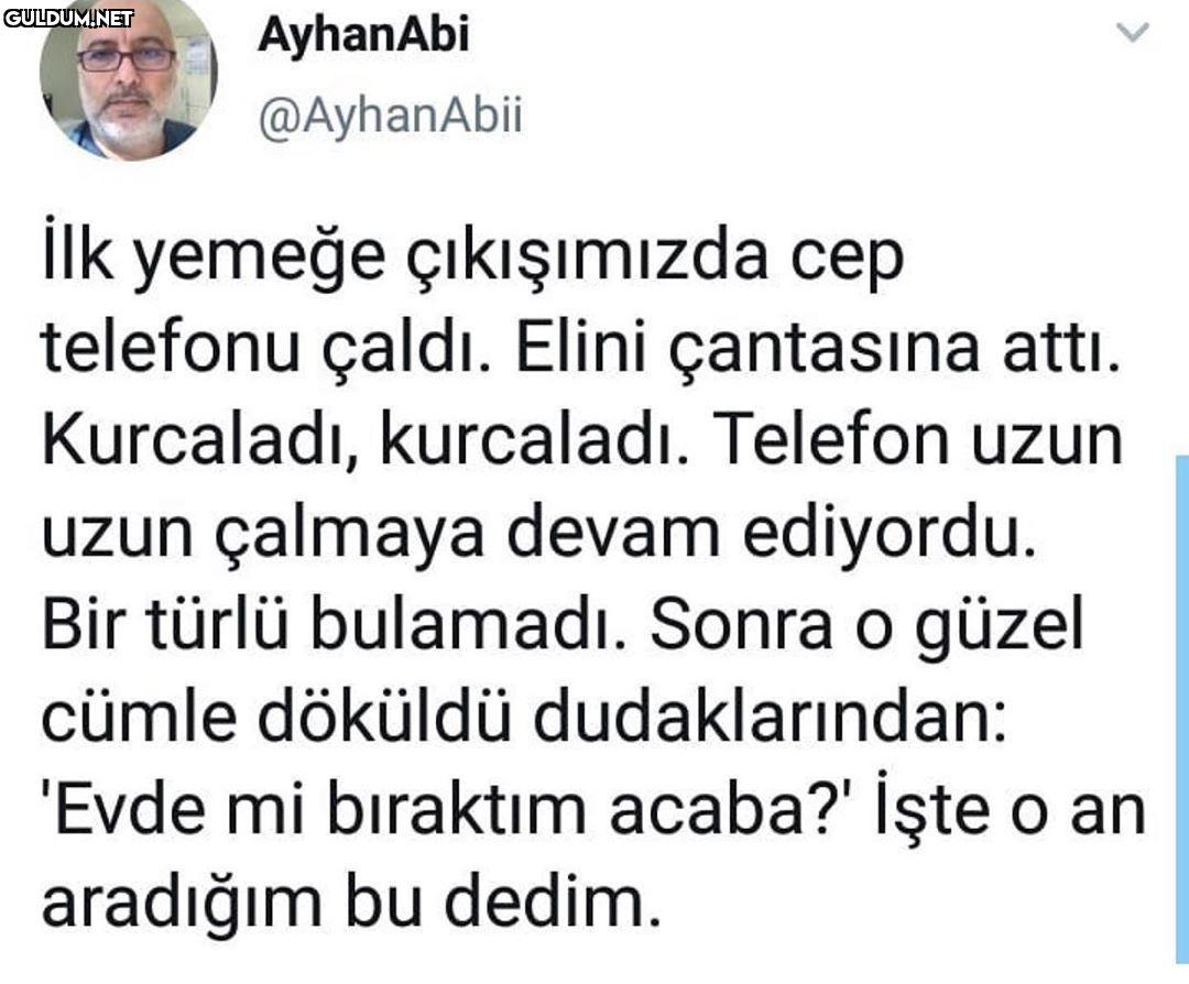 İlk yemeğe çıkışımızda...