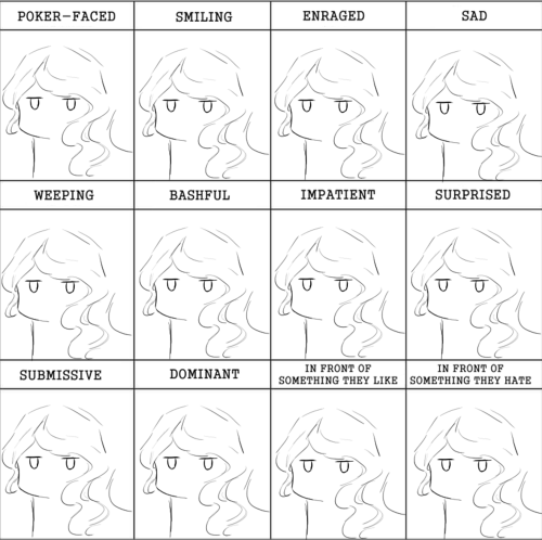rawrroarart: hey yall i did a little emotion drawing template for diana!!  