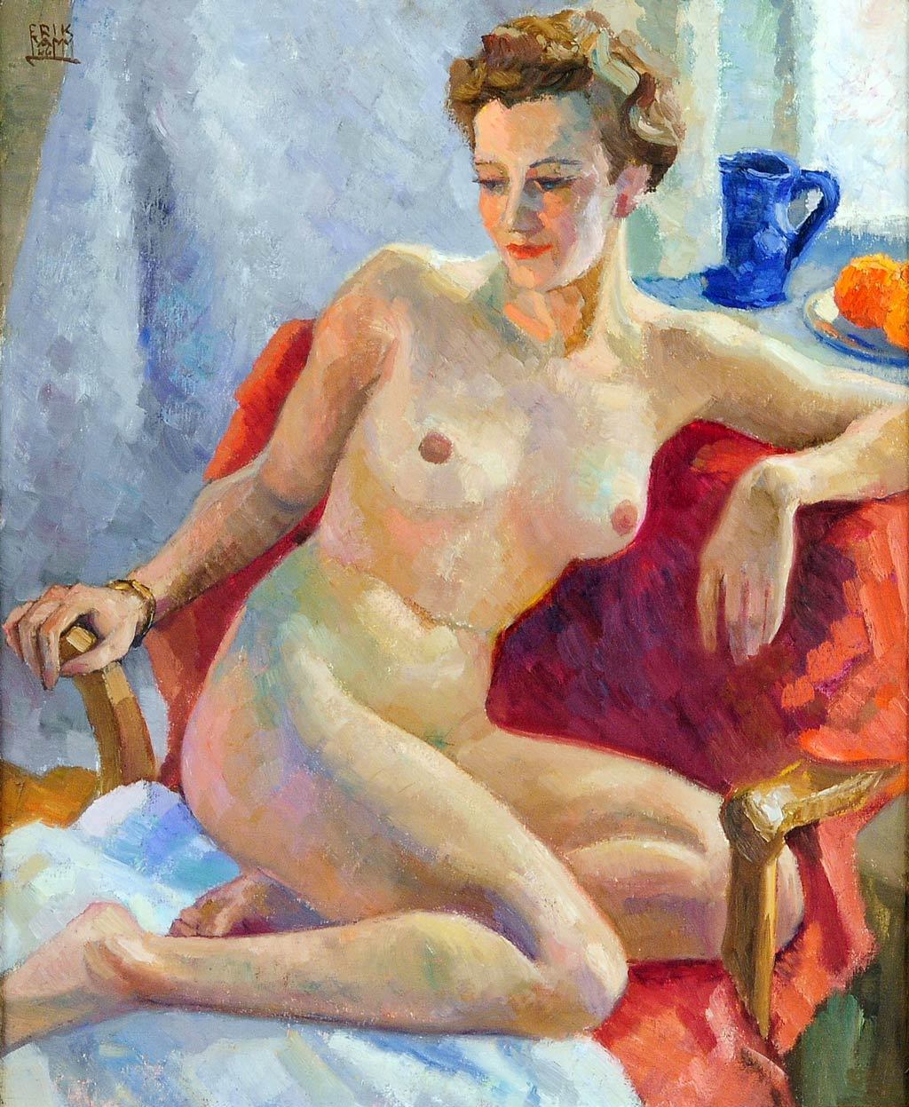 artbeautypaintings:  Woman study - Erich Albert Lamm 
