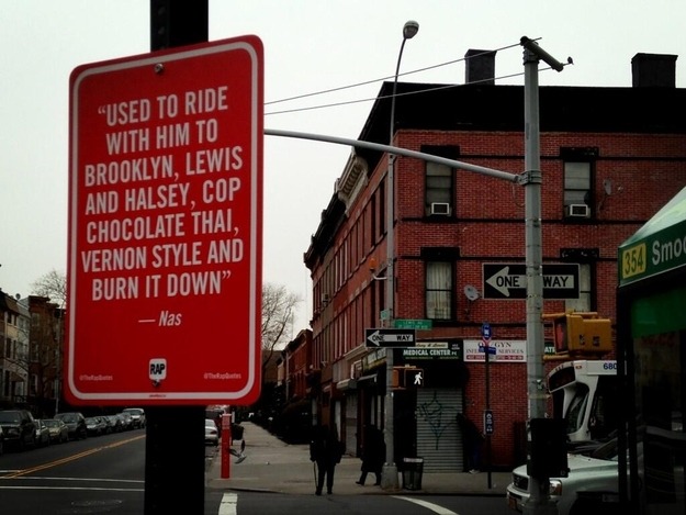 buzzfeedmusic:  These hip hop lyric sign posts need to stay up forever.  