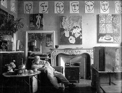 huariqueje:    Matisse’s Studio , Vence   1945-46 -   Damian Elwes   British