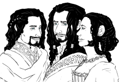 Ladynorthstar:  Frerin, Thorin And Dis, The Sons Of Erebor. I Just Wanted To Draw