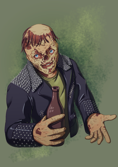 Finished up this commission of Fallout 3′s Gob in a studded leather jacket!There’s no wait for commi