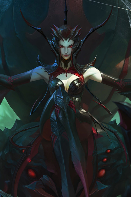 cyberclays: Spider Queen - League of Legends fan art by Bayard Wu