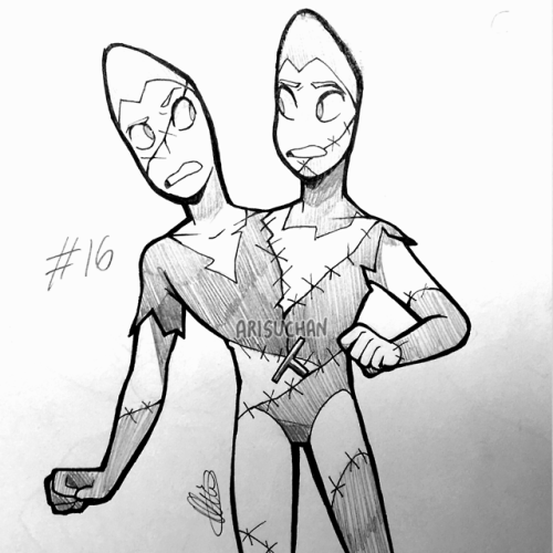 arisuchan:Inktober days 15 and 16! Alien Peridot (Yeah technically she’s already an alien lol) and s