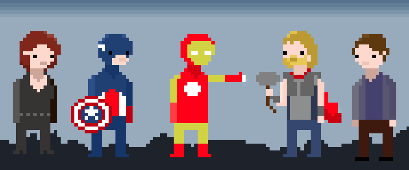 it8bit:  The 8-bit Avengers  Created &amp; submitted by Jordan Collis