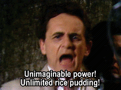 cleowho:“Unlimited rice puddling!”Remembrance of the Daleks - season 25 - 1988