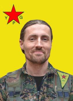 bijikurdistan:  Sad News  As the first American YPG Fighter, Keith Thomas Broomfield (36) from Massachusetts, has fallen on June 3, 2015 as a martyr in clashes with ISIS Terrorists close to the village of Qenter in Kobane region.  Rest in Peace Hero