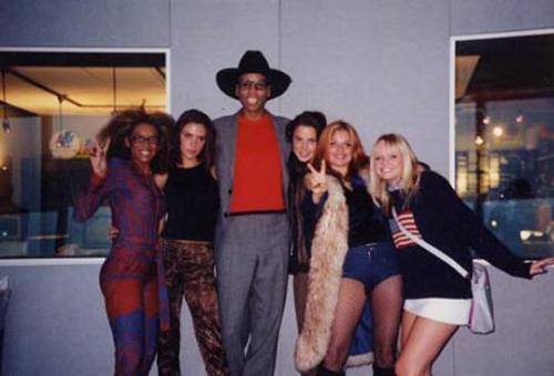 RuPaul with the Spice Girls in 1996 in NYC.