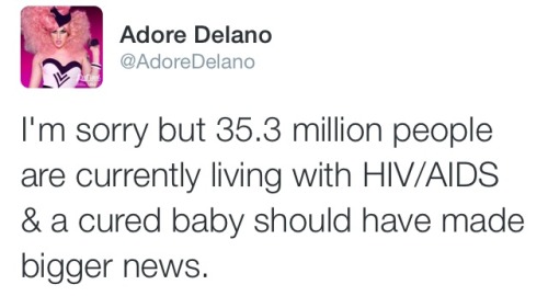 testtubetheunicorn:  mightykombat:  weileash:  lllladyknucklesnotinshape:  j-e-r-a:  microraptoria:  Source. This is a real thing. It’s happening.  HIV Has Been Cured in a Child for the First Time HIV Cure: New Drug ‘Vacc-4x’ May Become First Functional