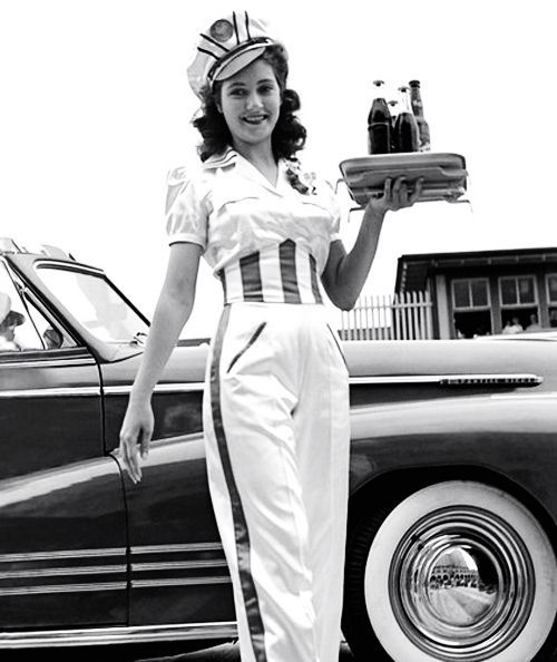 thatssooldfashions:  1950’s Car Hop. ~Everyday Vintage~ 