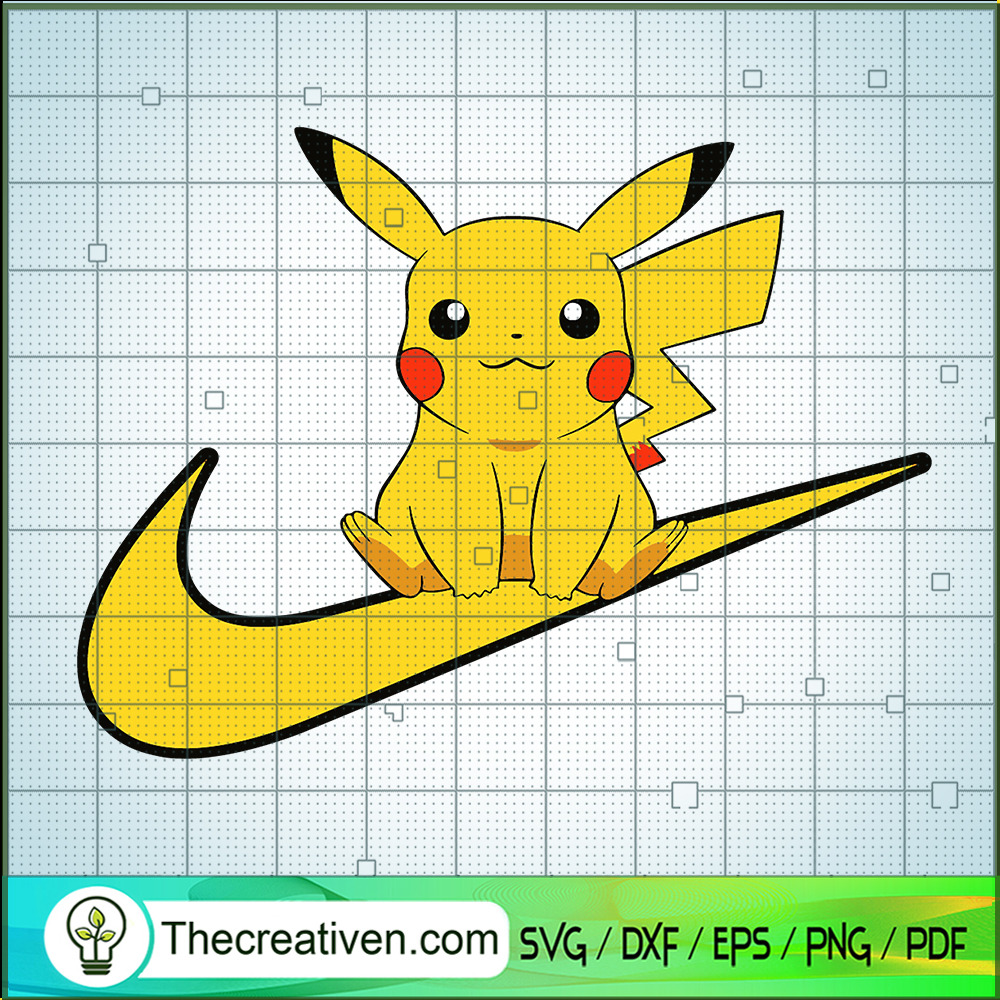 The Creativen — Nike Pikachu SVG, Pikachu SVG, Pokemon SVG