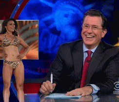 imyourfreudianslip:  tastefullyoffensive:  Colbert on Miss America [via]  He’s