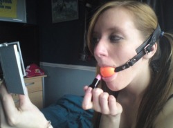 thegagproject:How’s my makeup? #gagged