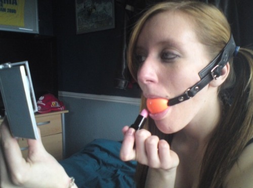 thegagproject:How’s my makeup? #gagged adult photos