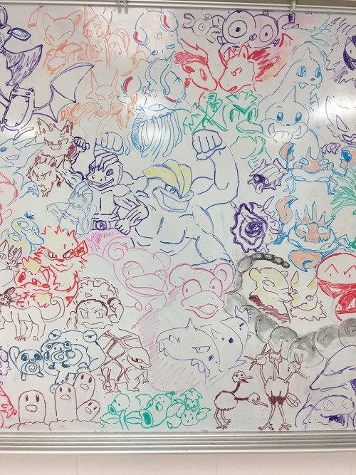 dindandiny:  HERE IT IS ALL 151!!! i drew most of them and had some help from some other peeps!  HAPPY 20TH ANNIVERSARY POKEMON!! this series means a lot me! 