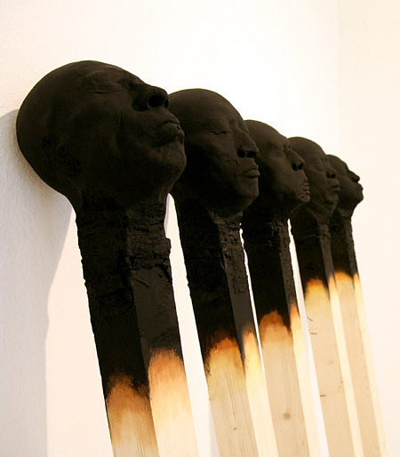 sixpenceee:Matchstick Men: While living in Beijing several years ago German artist Wolfgang Stiller 