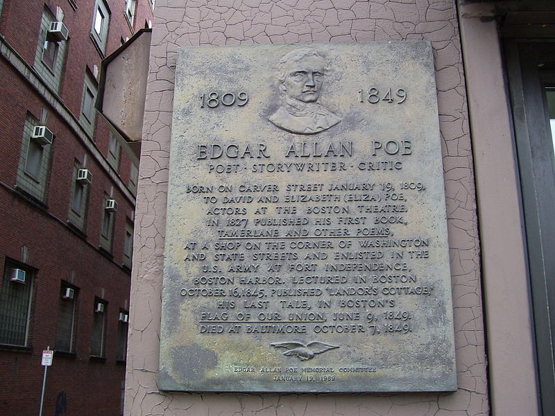 Edgar Allan Poe is born, January 19, 1809