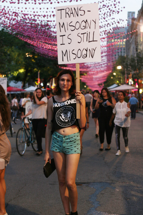 noflowershere:  A photo I took of beautiful Sophia from last summer’s Dyke March in Montreal, QC 