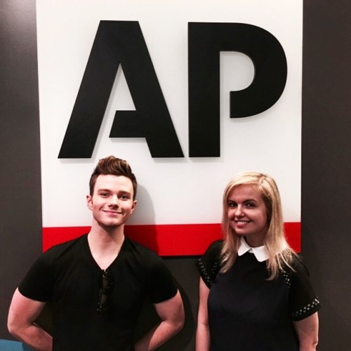 chriscolfernews: hrhchriscolfer AP with AP. #TLOS4 @aplotkin716 @AP