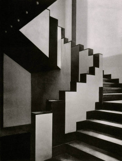 scandinaviancollectors:  THEO VAN DOESBURG, Staircase for the Cafe de Aubette, Strasbourg c.1928. / 1stDibs 