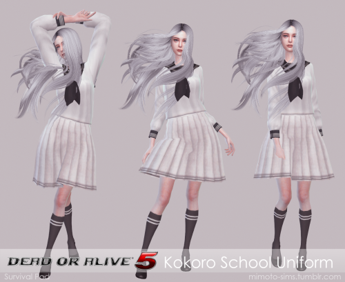 DOA 5 Kokoro School Uniform AExtracted and converted from original game “DOA 5” by rolanceDownload