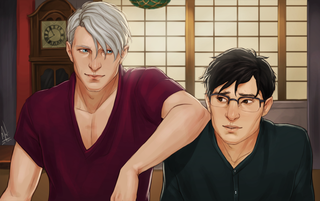 merwild: I decided to redraw that screenshot of Yuri On Ice. It’s the first time