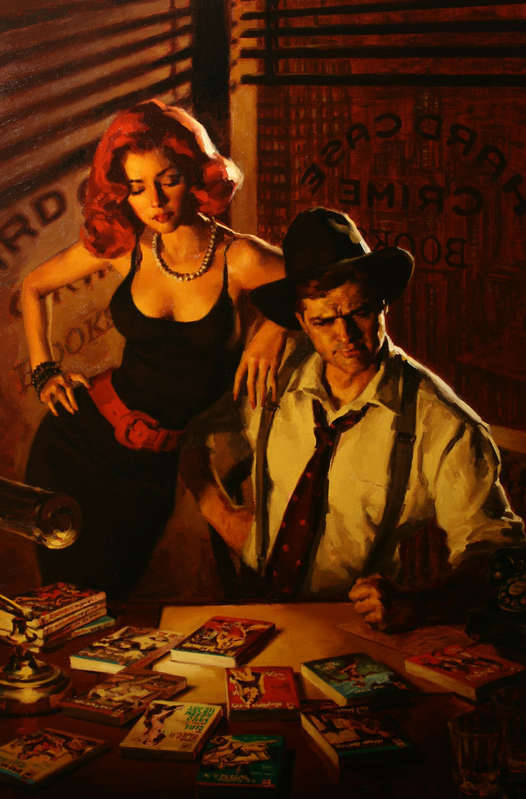 dirtyriver:Glen Orbik’s cover for the 50th Hard Case Crime paperback, Fifty-to-One,