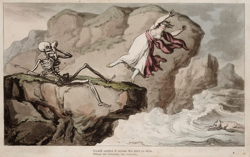 Thomas Rowlandson (1756-1827), &lsquo;Death smiles &amp; seems his dart to hide; When He beholds the
