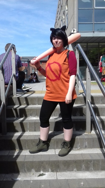 Here I am as Mae Borowski at Qcon XXV. First time cosplaying in 3 years and I’m already excite