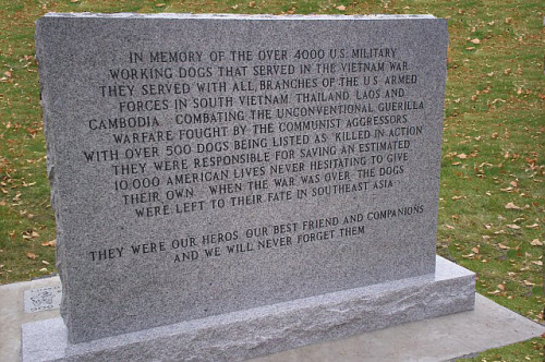 vietnamwarera: Memorial for military service dogs of the Vietnam War, Fort Benton, Montana.