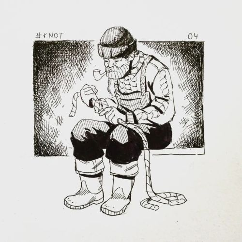 #inktober #inktober2021 #knot #węzeł #fisherman #rybak #sznur #szkicownik #sketchbook https://www.in