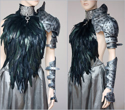 geekgirlnog:  amazing feather dress and leather