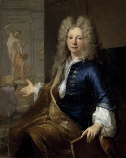 history-of-fashion:1701 Pierre Gobert - Portrait of Louis II de Boullogne(Louvre Museum)