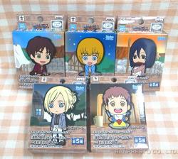 Another look at the packaging for Banpresto&rsquo;s March 2015 keychains for crane game prizes! (Source)These will be part of the same series as the horseriding Eren &amp; Levi figures!