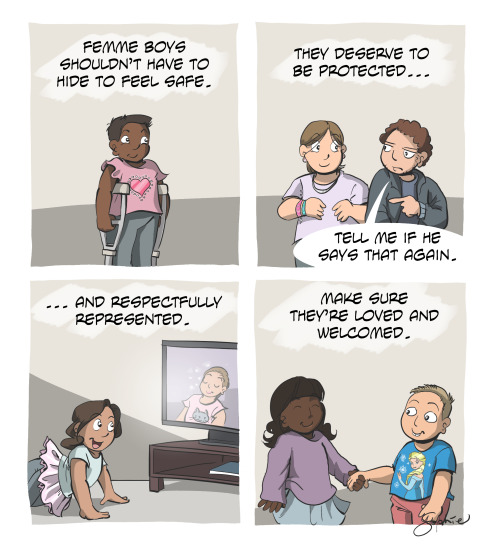 assignedmale:  “Femme boys shouldn’t have to hide to feel safe.” I have an anecdot