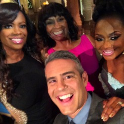 therealandycohen:  The ultimate #RHOAReunion Selfie w/Phaedra, Kandi &amp; Mama Joyce!