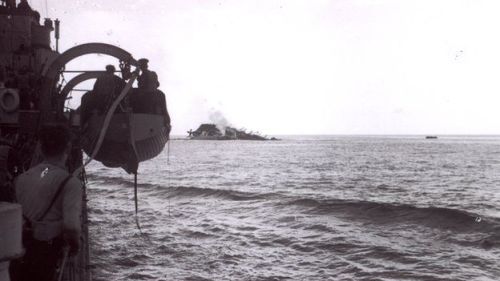 The HMSLancastria sinking in the St. Nazaire harbour (June 17th,1940).  Only 2,477 of the 6,000 crew