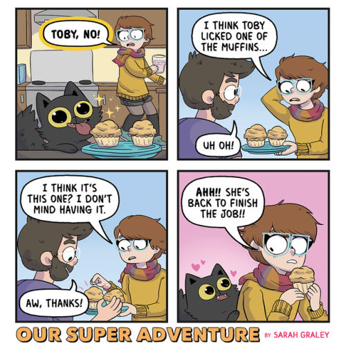 oursuperadventure: Toby! We love you but you can’t have our muffins! They’re not for you