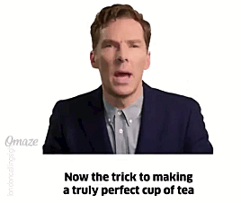 londoncallingsigh:Benedict Cumberbatch on making the perfect cup of tea.  (Tea with Benedict for GEA