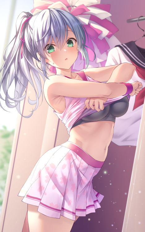 cute-girls-from-vns-anime-manga:   チアガール  by Emanon123