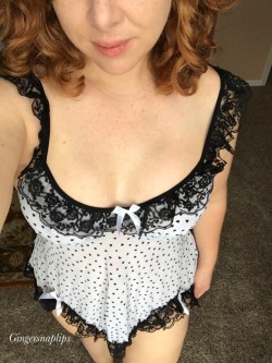 gingersnaplips:  sassysexymilf:  Sweet and innocent babydoll…. even I like to play pretend sometimes!  😉😈❤️  Thank you so much for sharing your wonderful pics for Lingerie Monday beautiful @gingersnaplips.  Thank you @sassysexymilf for another