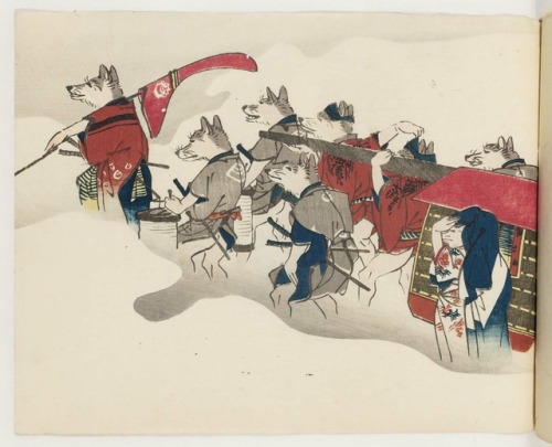 Title: Fox WeddingArtist: Ônishi ChinnenMedium: Woodblock print (nishiki-e ink and color on paperSiz