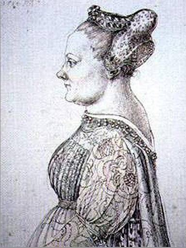 Portrait drawing of Caterina Cornaro,Queen of Cyprus by Albrecht Durer, 1494