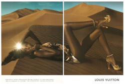 howtobeafuckinglady:  Liya and Naomi photographed by Mert Alas &amp; Marcus Piggott, Louis Vuitton Spring/Summer 2004