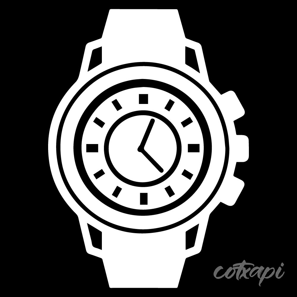 Watches icon in vector Quartz watches Chronograph watches Wrist watches outline in vector
