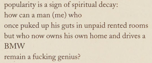 Charles Bukowski, “The Poet,” From Slouching Toward Nirvana 