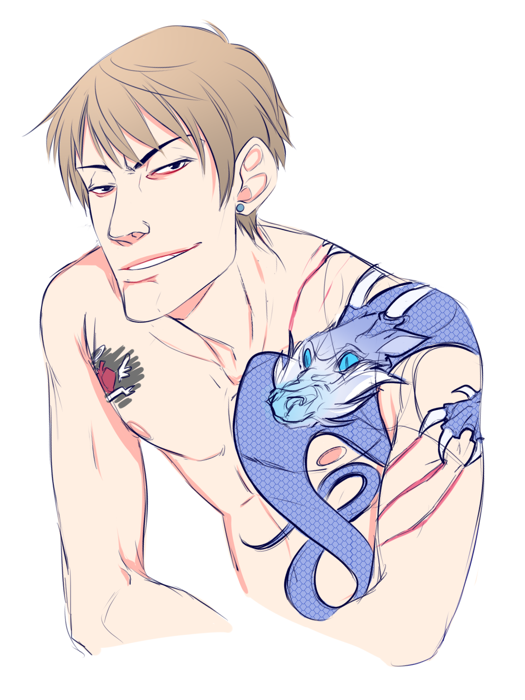 syqitten: the requests i did, ryuhou (with a dragon tattoo), usagimadoki human design,