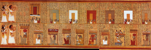 Images from the ancient Egyptian papyrus of Ani, 19th dynasty, c. 1300 -1250 B.C.