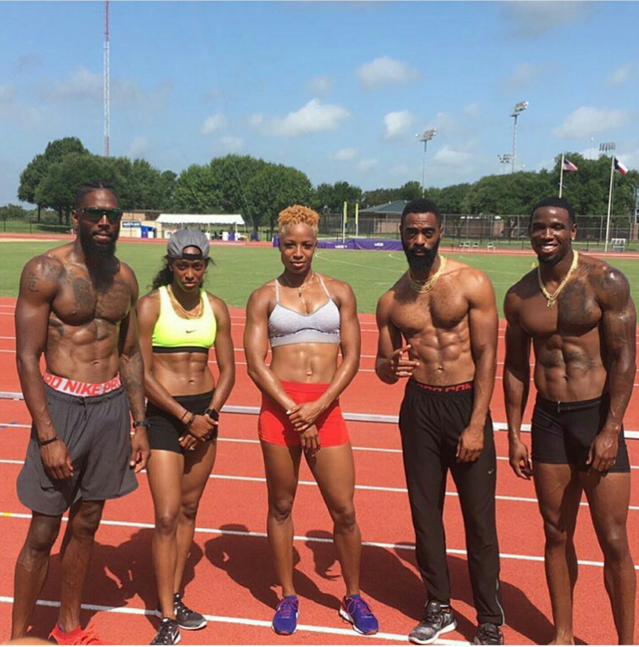 la-femininemystique:  cheyennecheyenne:  my goooooood look at Team USA Track and
